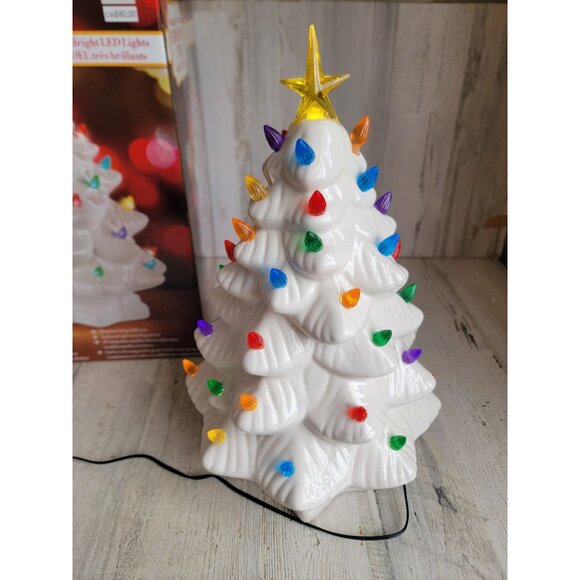 Mr Christmas nostalgic light up porcelain tree Xmas decor - Picture 1 of 8